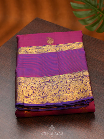 Magenta Kanjivaram Silk Saree