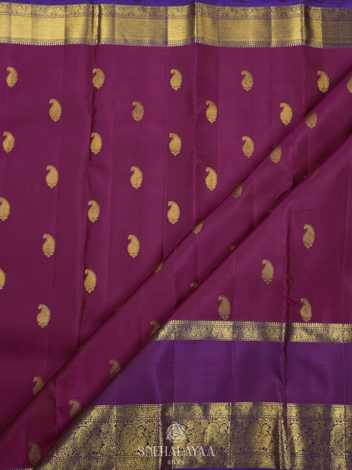 Magenta Kanjivaram Silk Saree