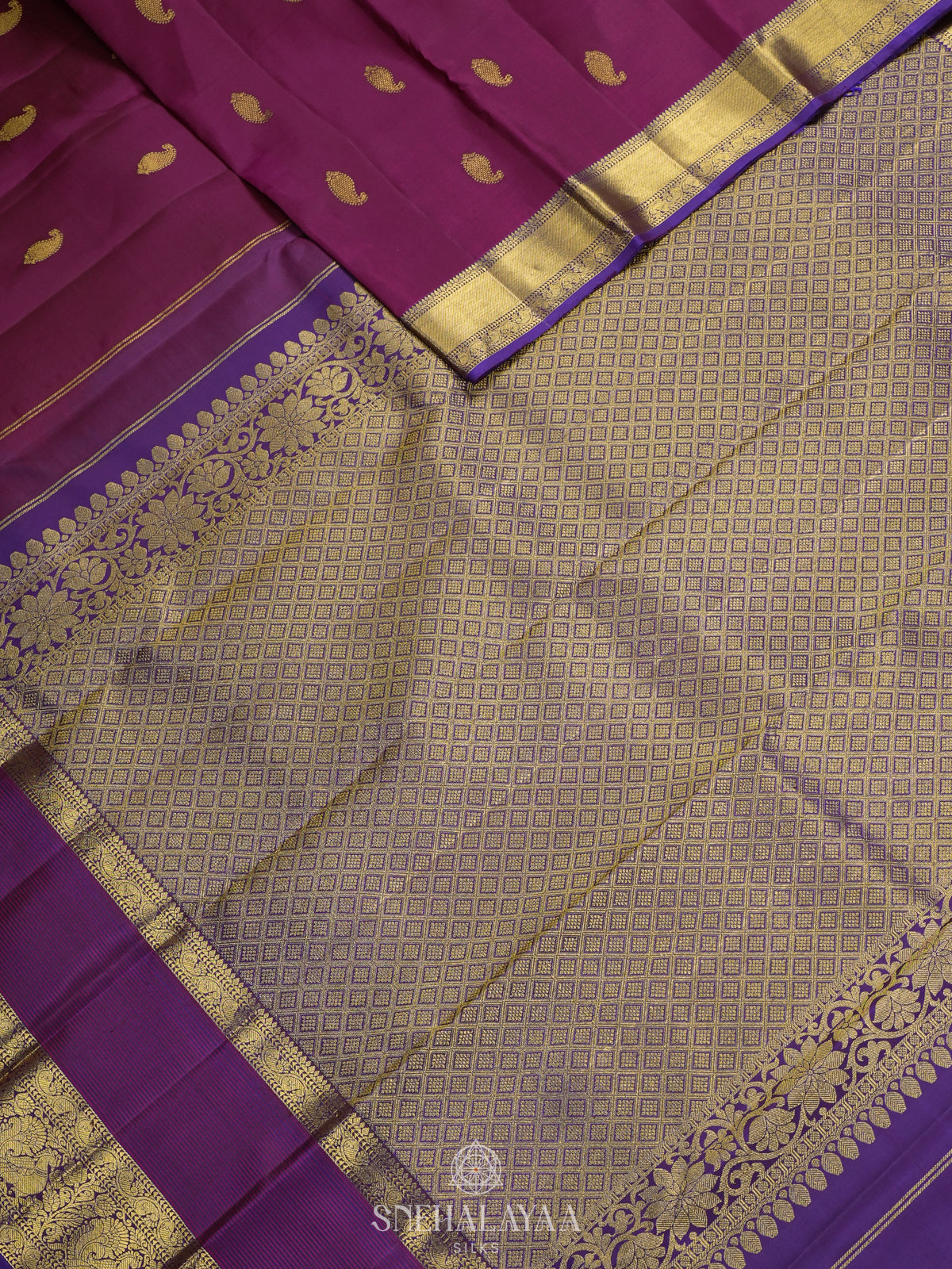 Magenta Kanjivaram Silk Saree