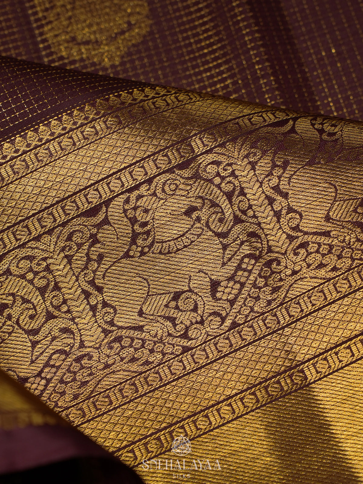 Coffee Brown Kanjivaram Silk Saree