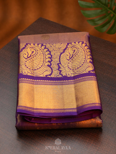 Purple Kanjivaram Silk Saree