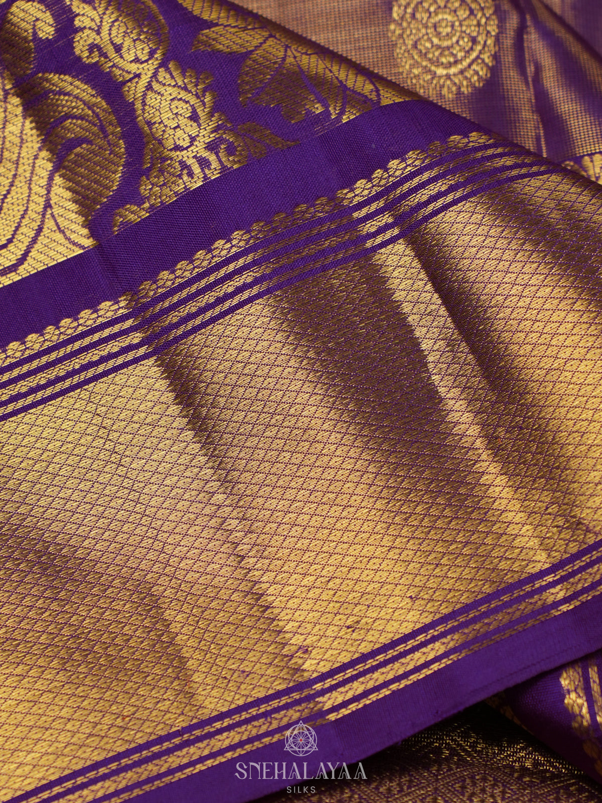 Purple Kanjivaram Silk Saree