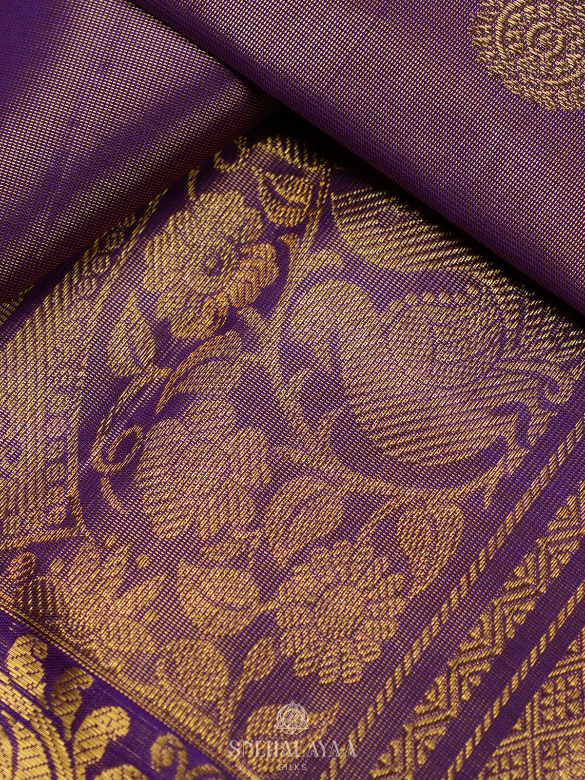 Purple Kanjivaram Silk Saree