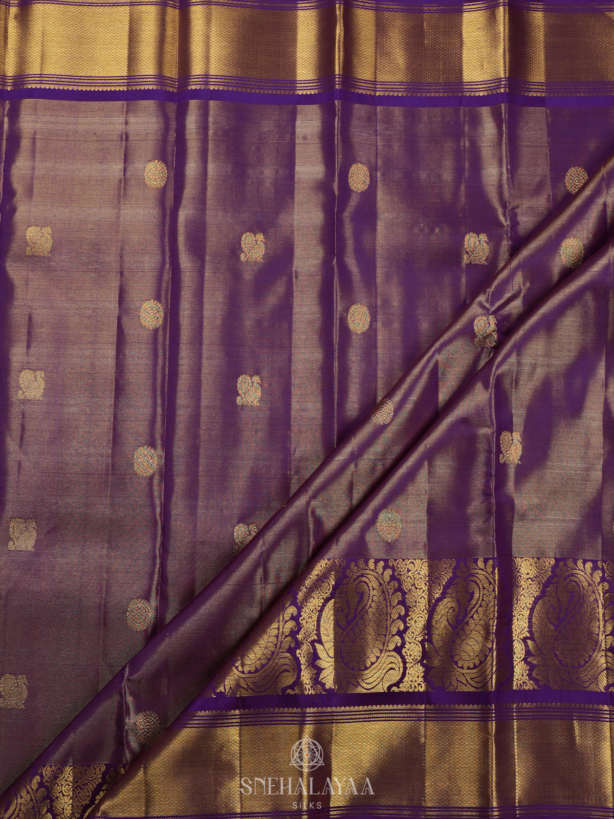 Purple Kanjivaram Silk Saree