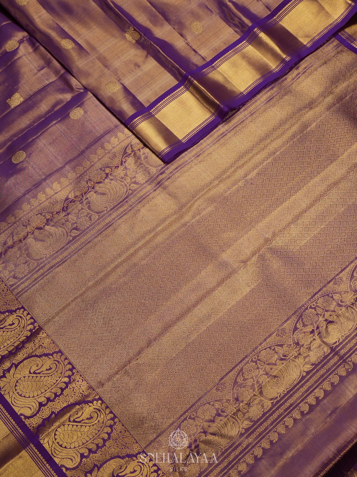 Purple Kanjivaram Silk Saree