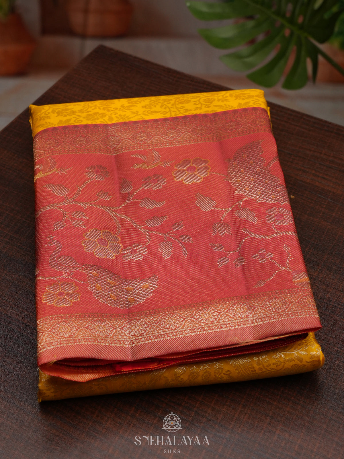Mango Yellow Kanjivaram Silk Saree
