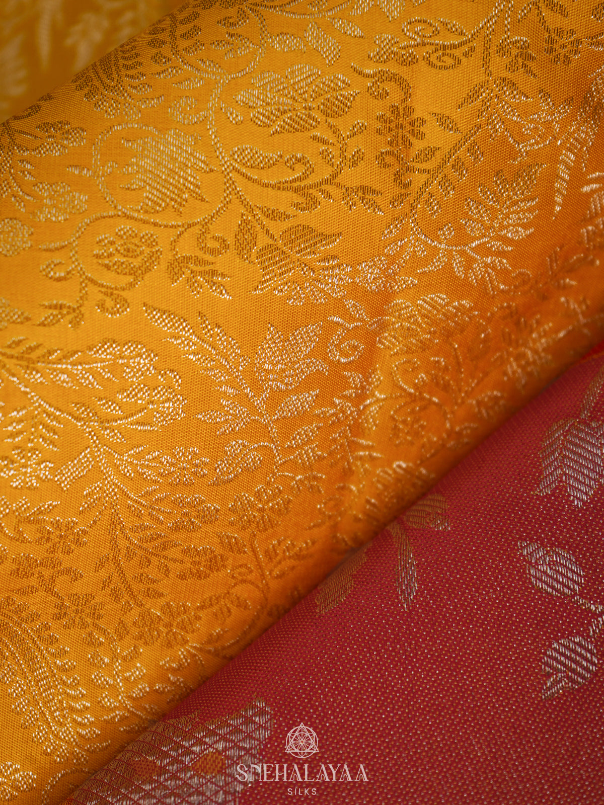 Mango Yellow Kanjivaram Silk Saree