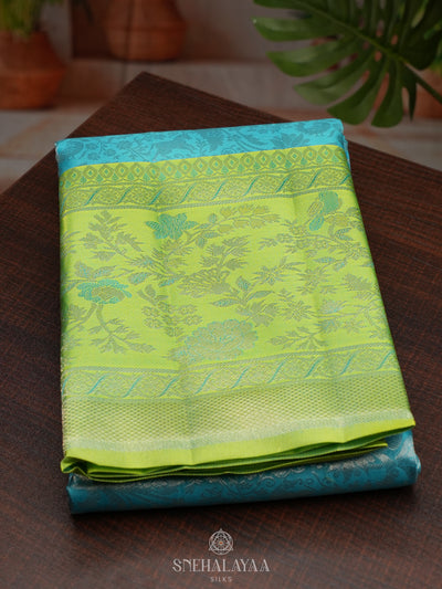 Sky Blue Kanjivaram Silk Saree