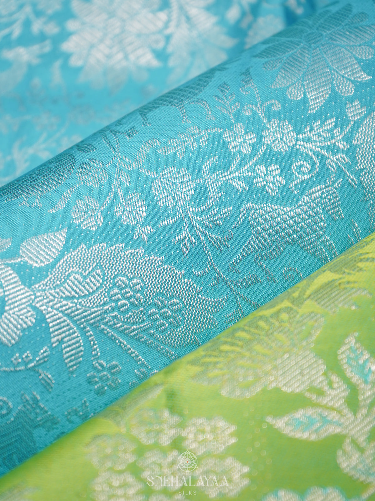 Sky Blue Kanjivaram Silk Saree