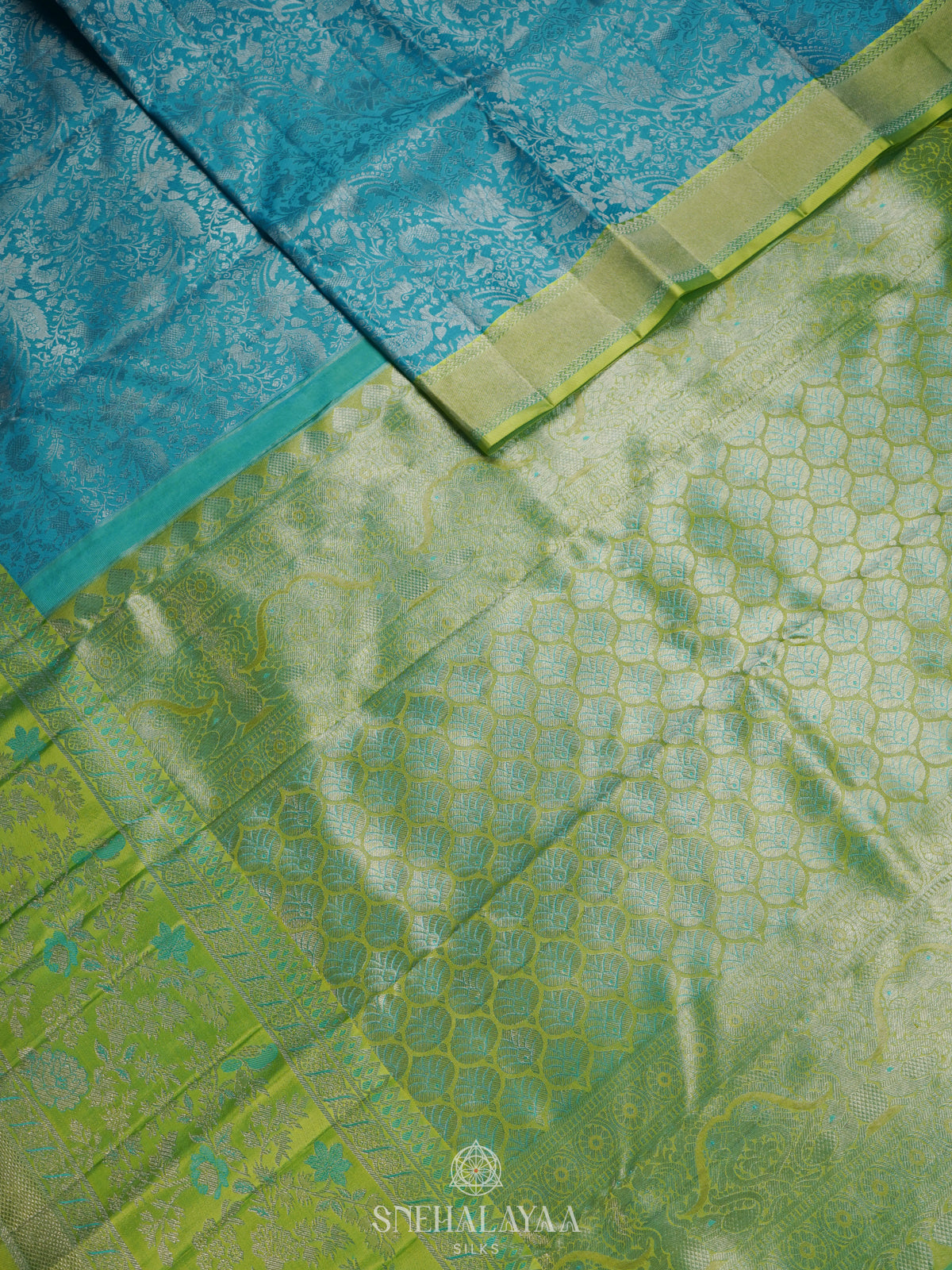 Sky Blue Kanjivaram Silk Saree
