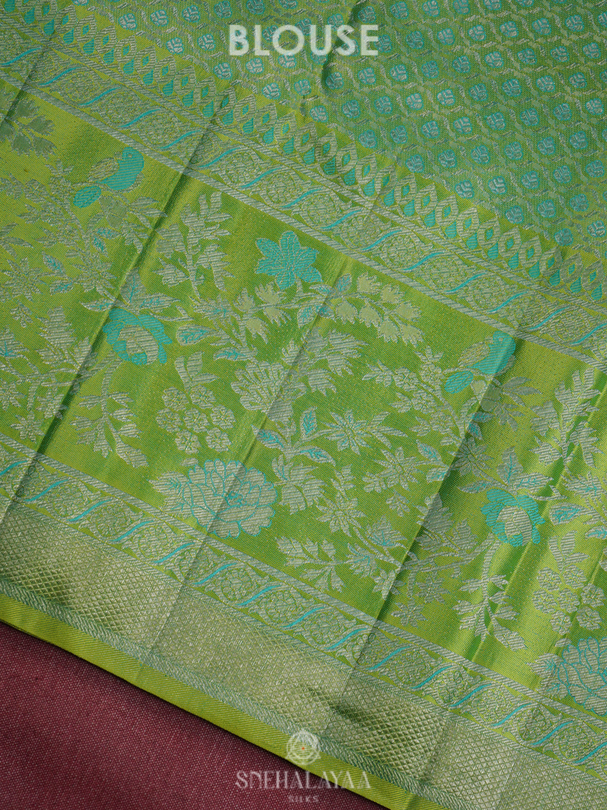 Sky Blue Kanjivaram Silk Saree