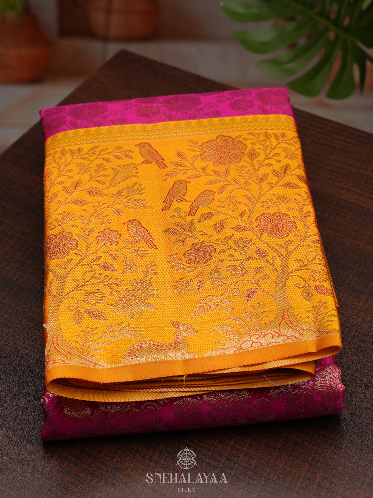 Pink Kanjivaram Silk Saree
