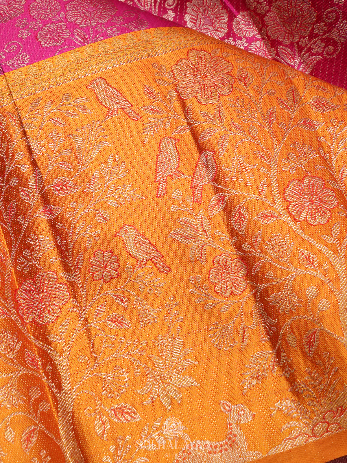 Pink Kanjivaram Silk Saree