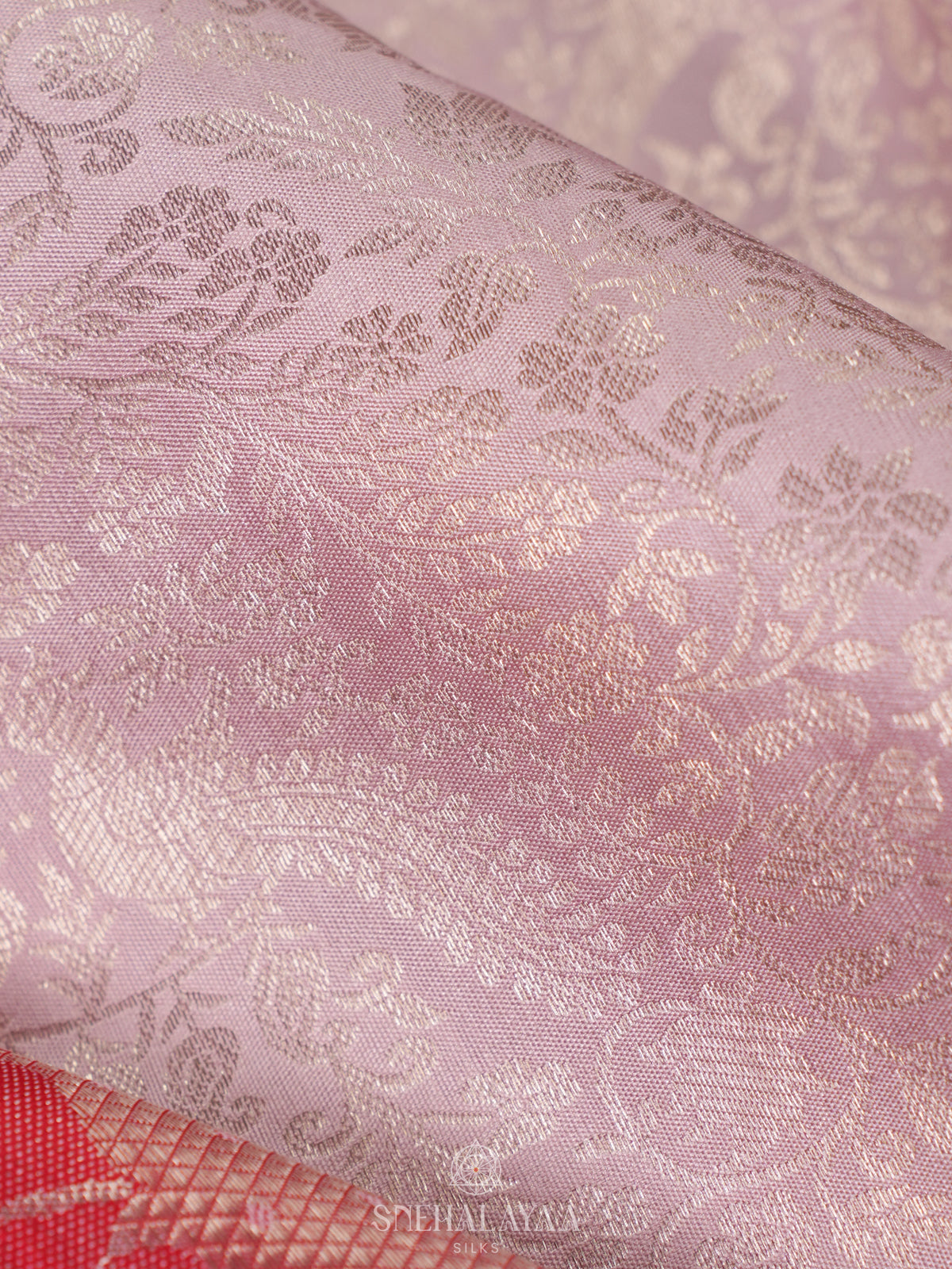 Pale Pink Kanjivaram Silk Saree
