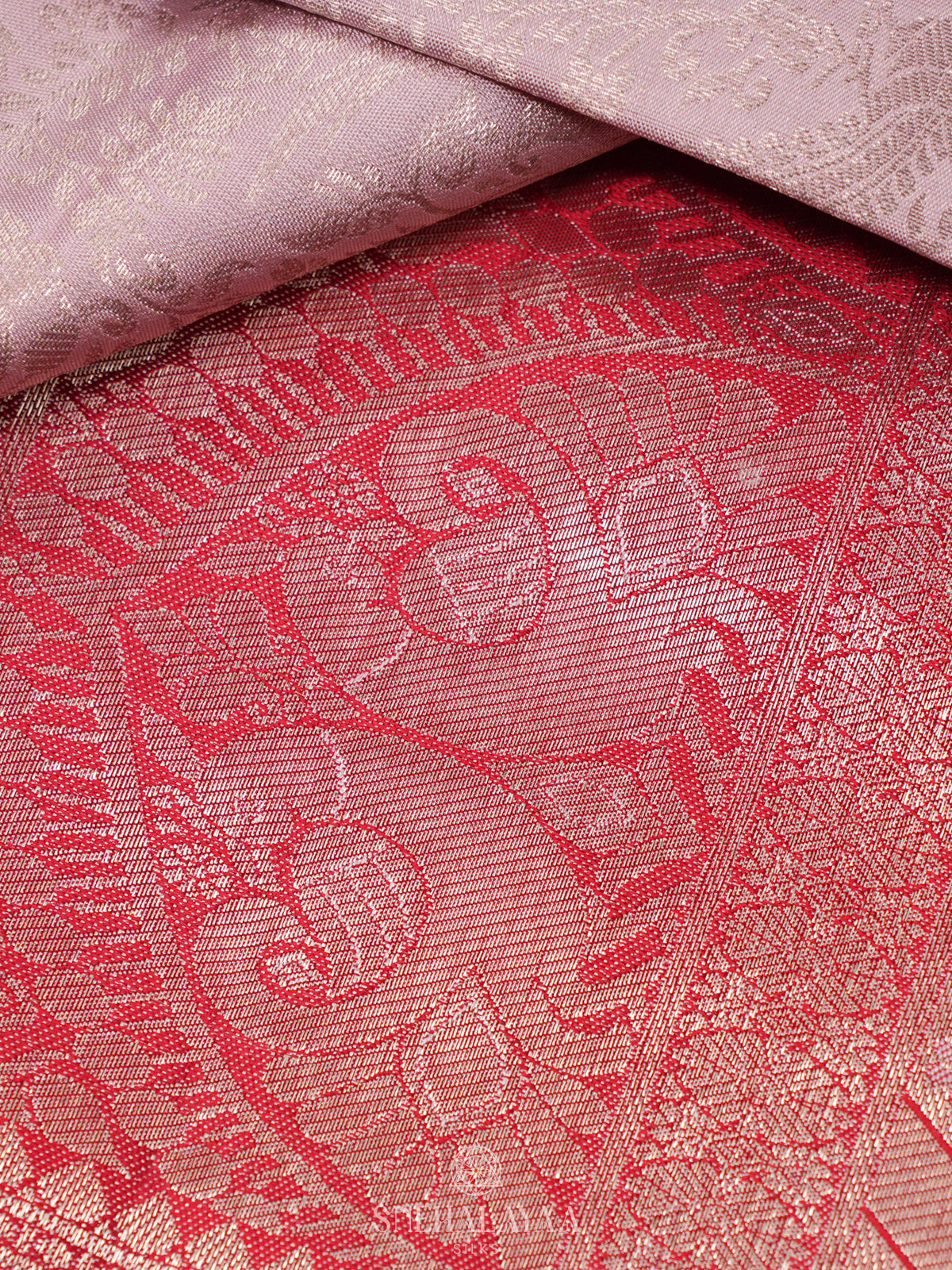 Pale Pink Kanjivaram Silk Saree