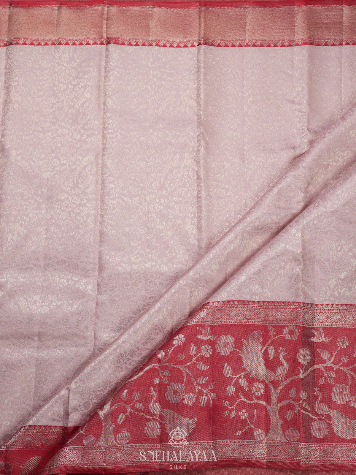 Pale Pink Kanjivaram Silk Saree