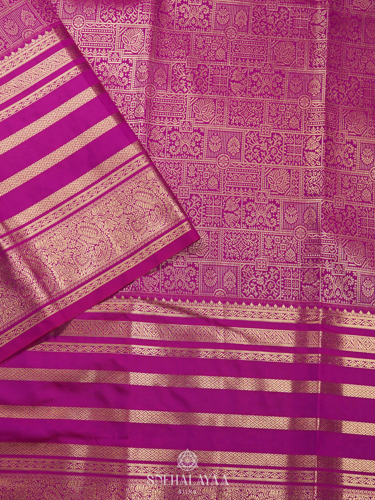 Magenta Pink Art Silk Saree