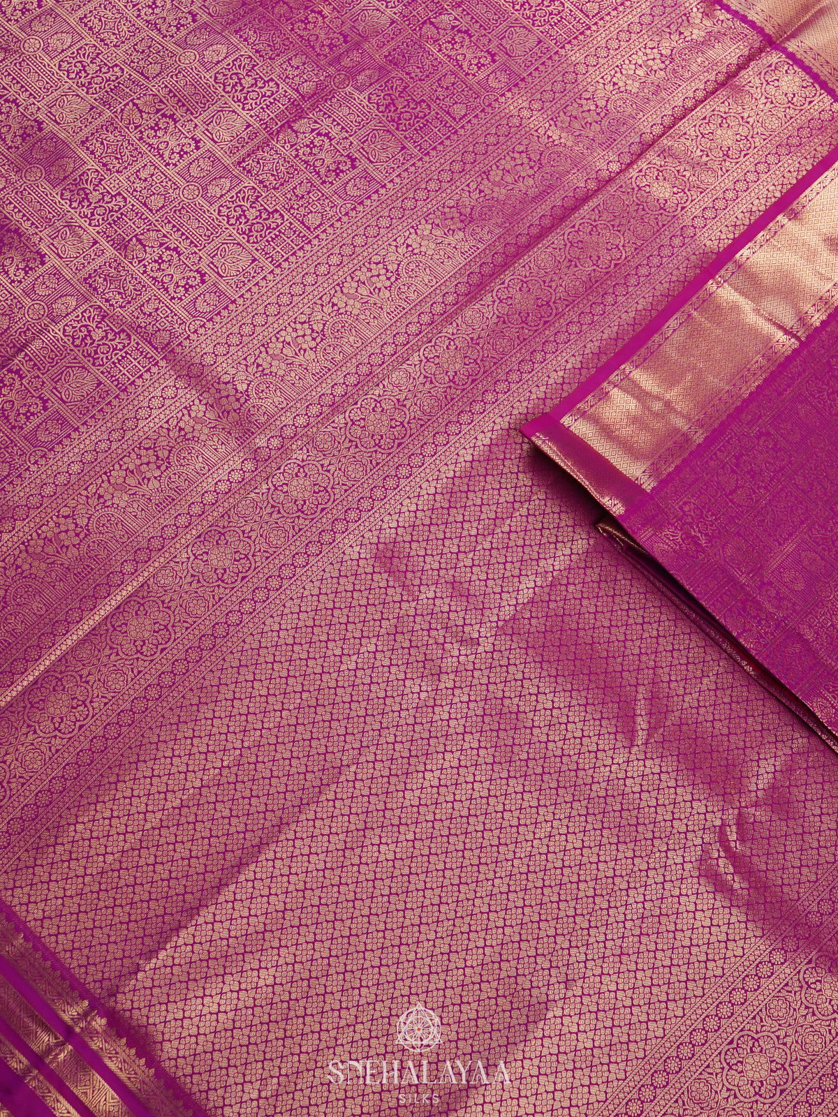 Magenta Pink Art Silk Saree