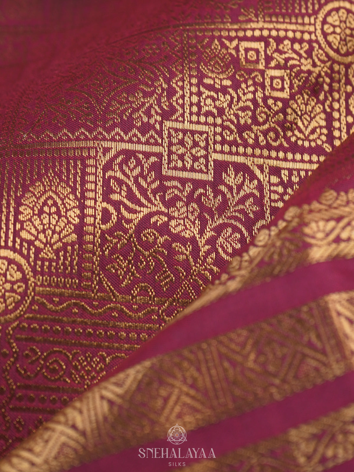 Maroon Art Silk Saree