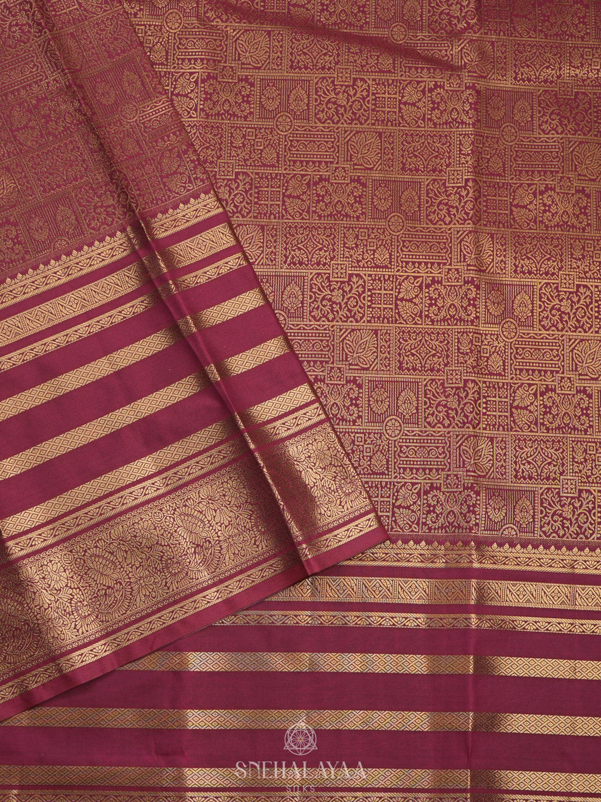 Maroon Art Silk Saree