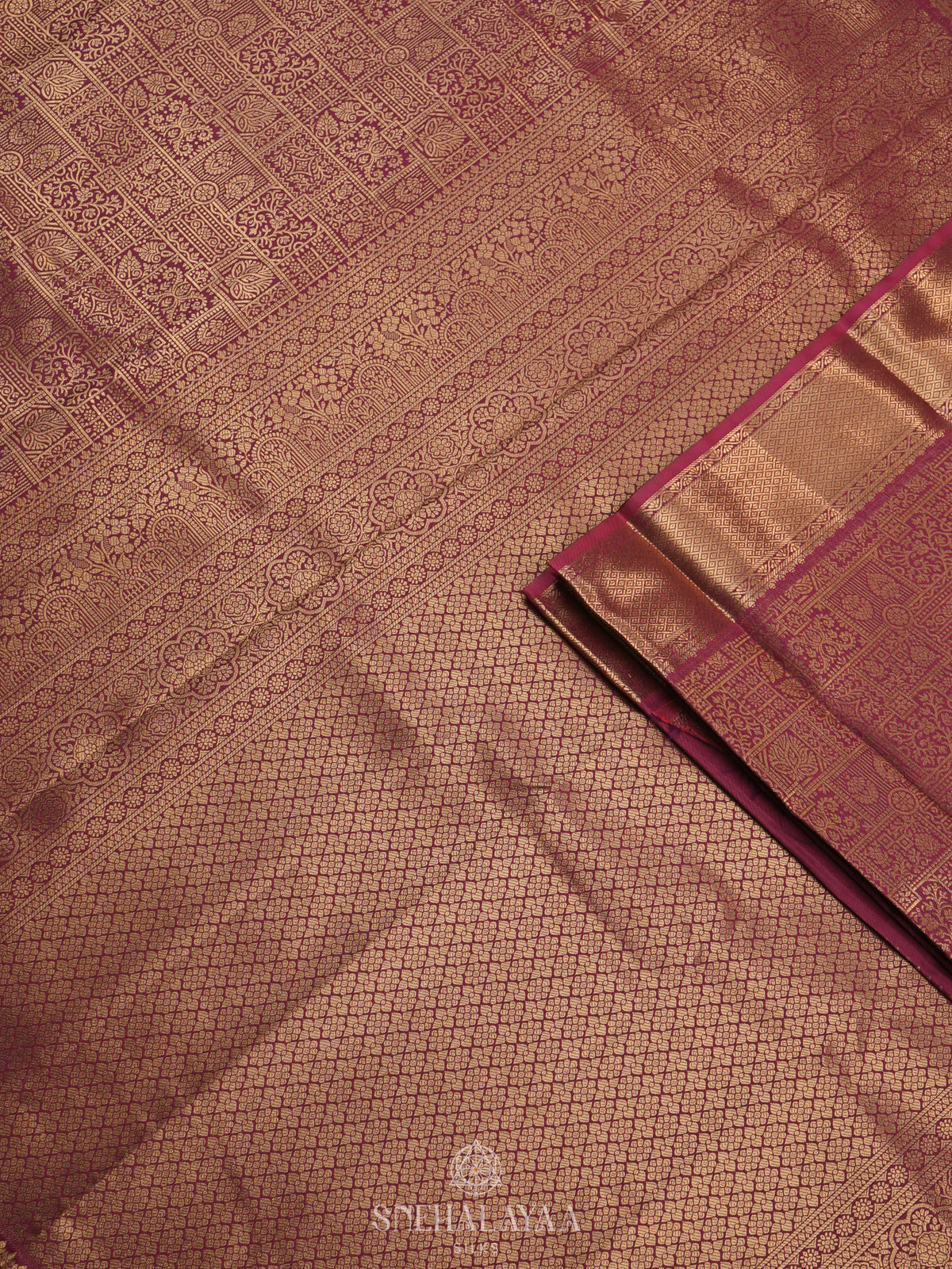 Maroon Art Silk Saree
