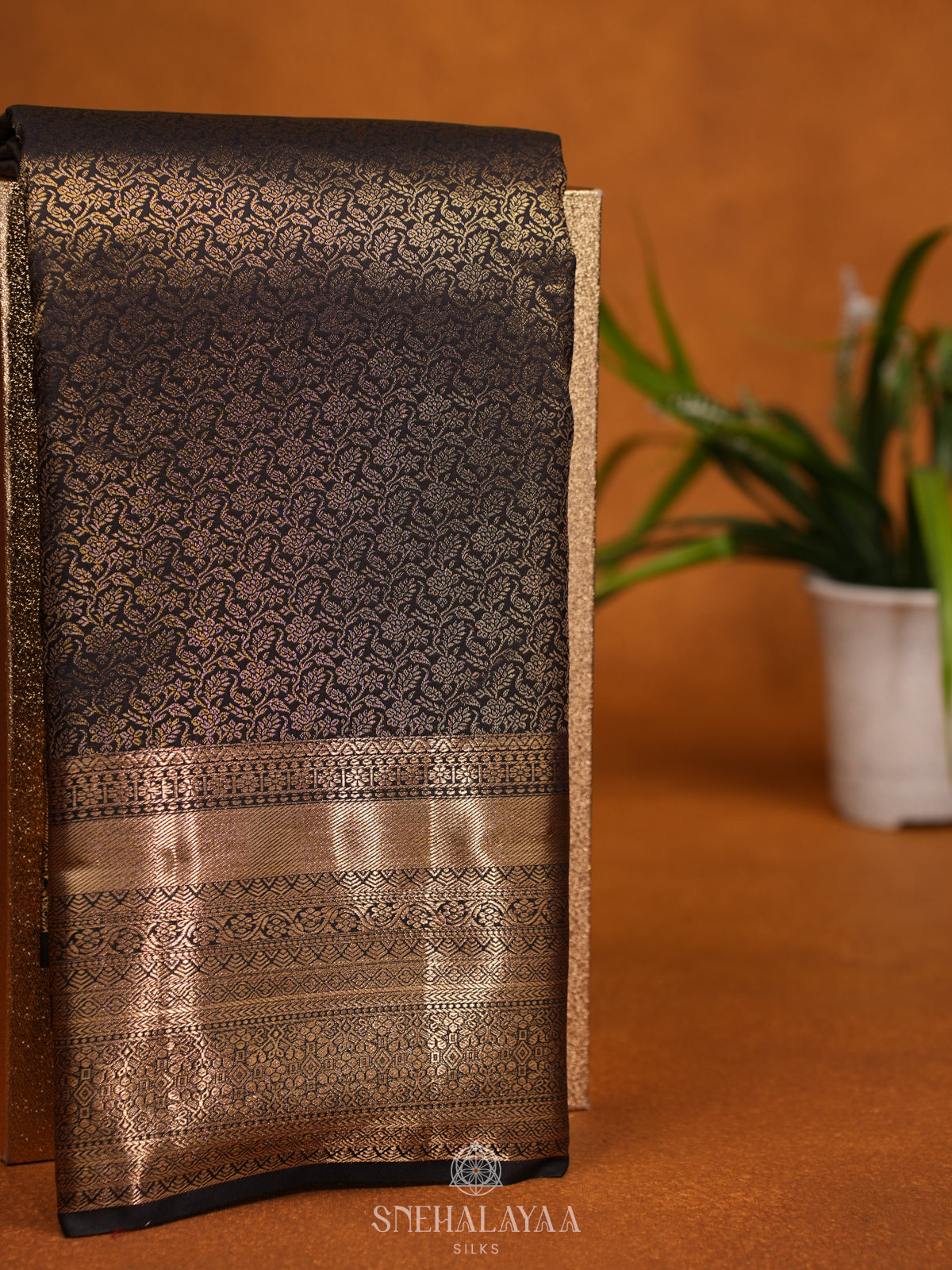 Black Art Silk Saree