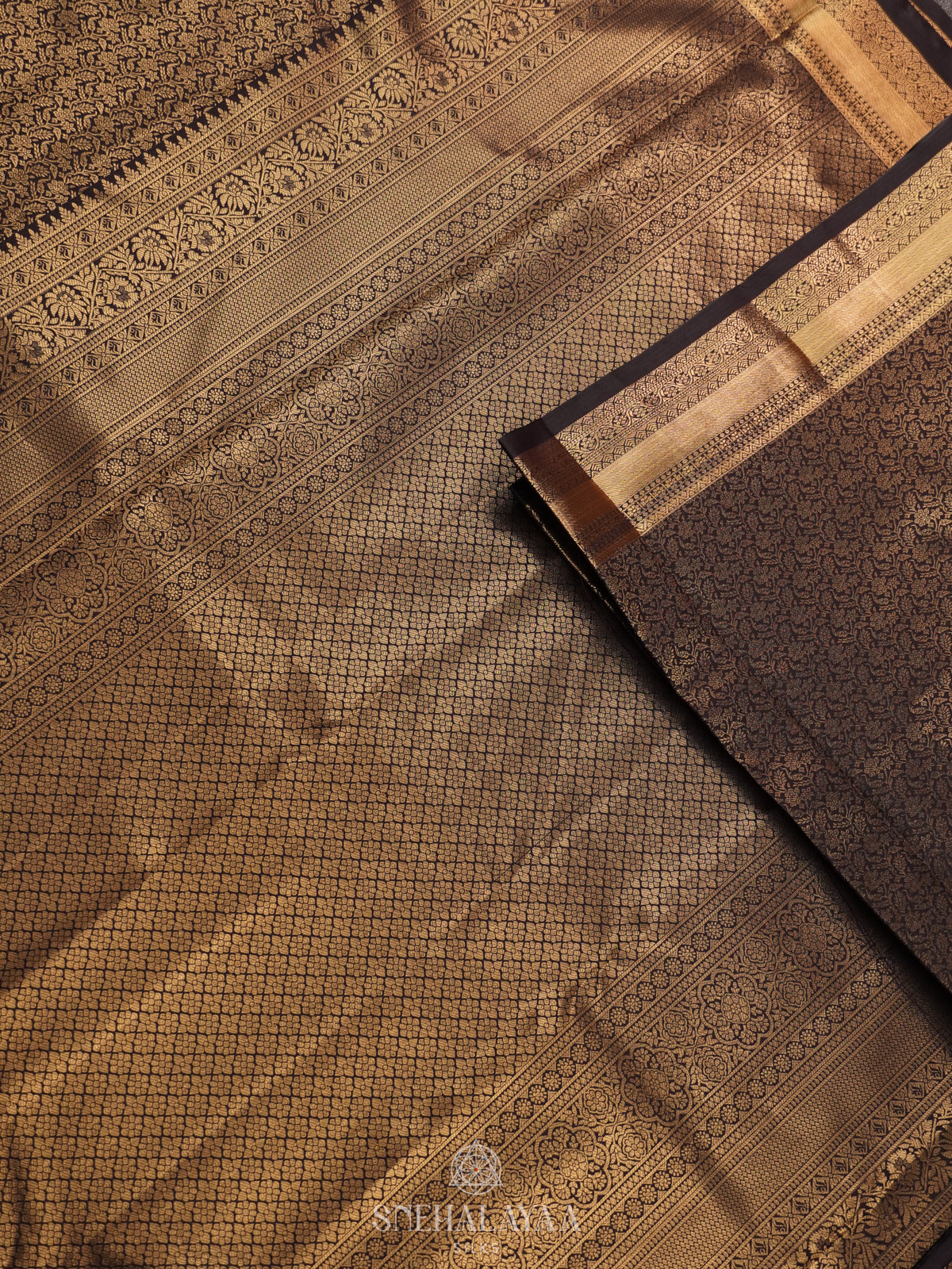 Black Art Silk Saree