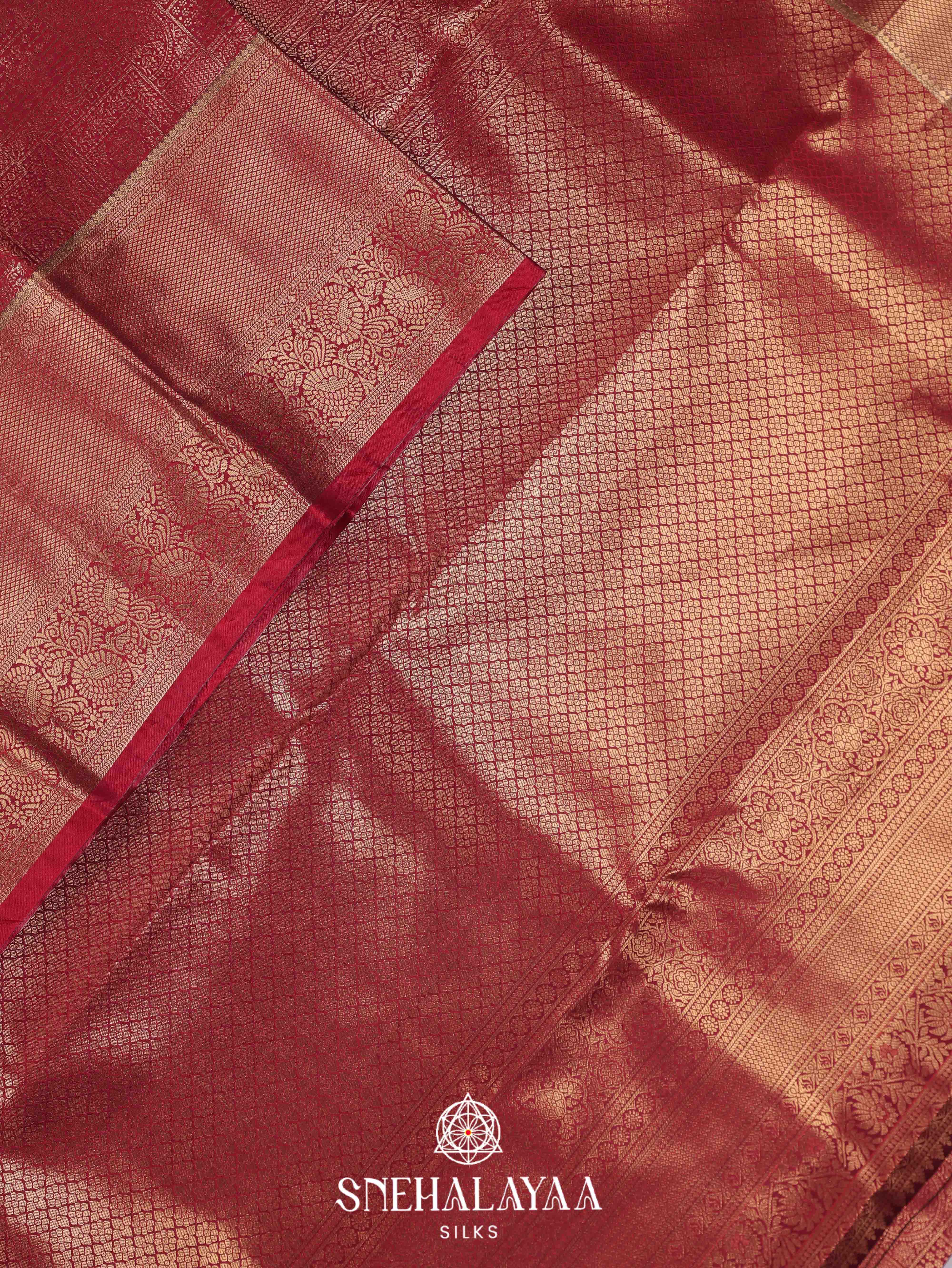 Maroon Art Silk Saree