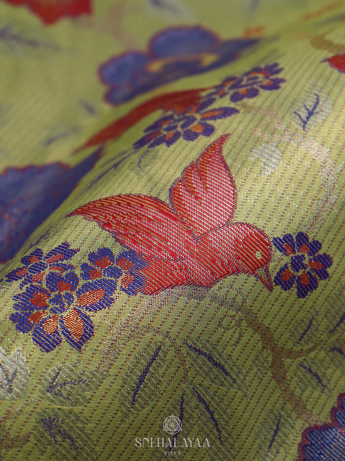 Pale Green Art Silk Saree