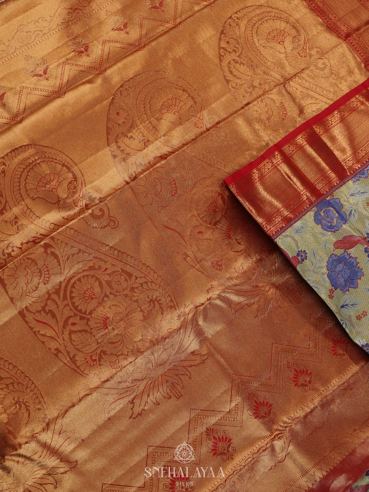 Pale Green Art Silk Saree