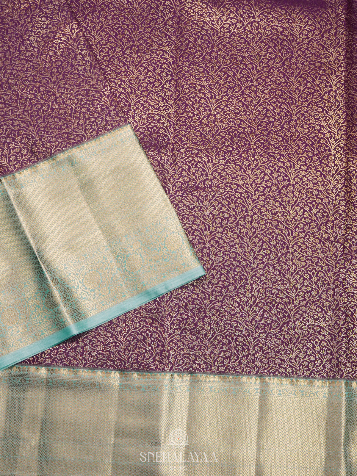 Magenta Art Silk Saree