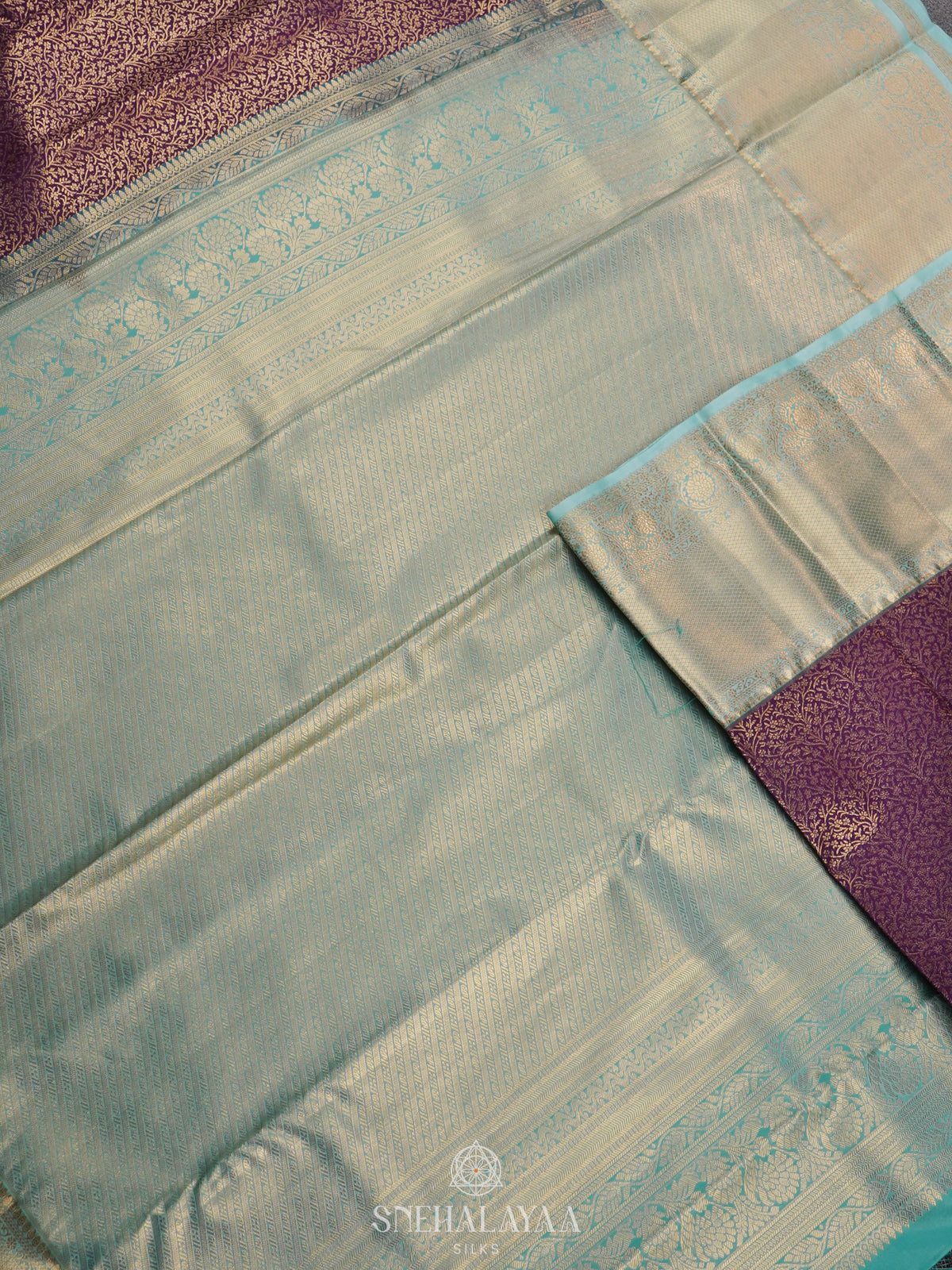 Magenta Art Silk Saree