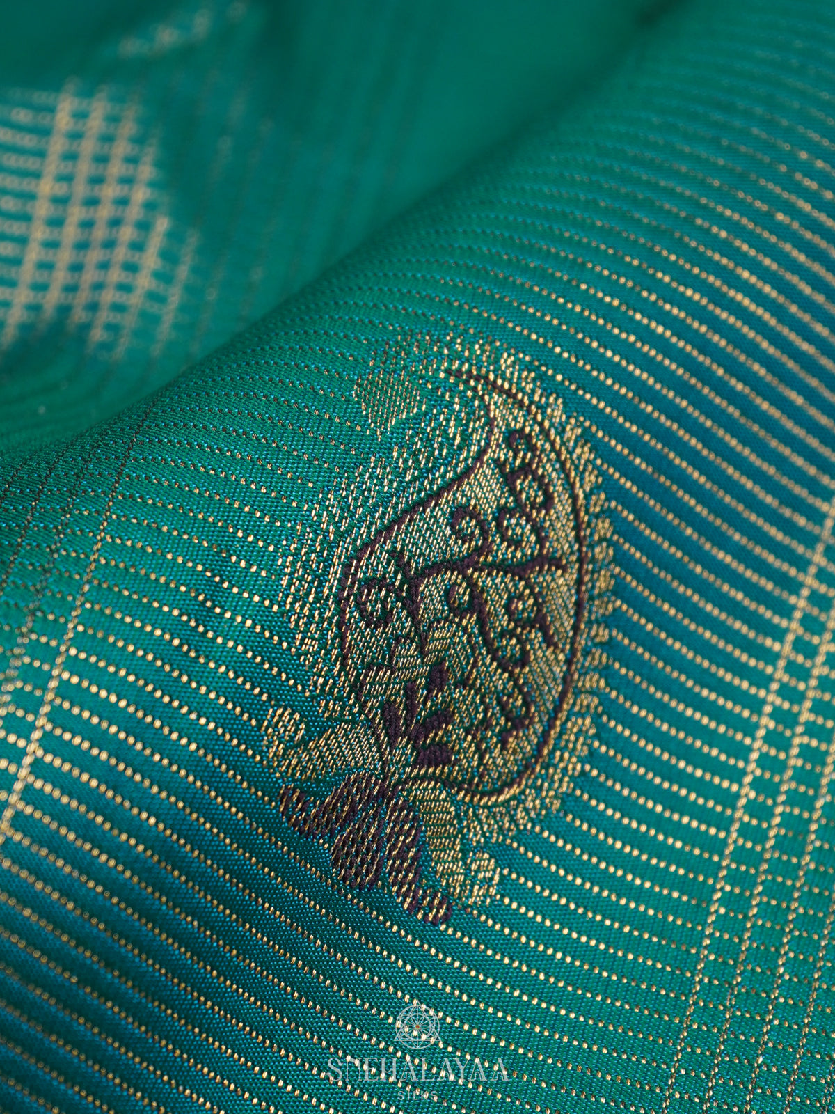 Teal Green Art Silk Saree