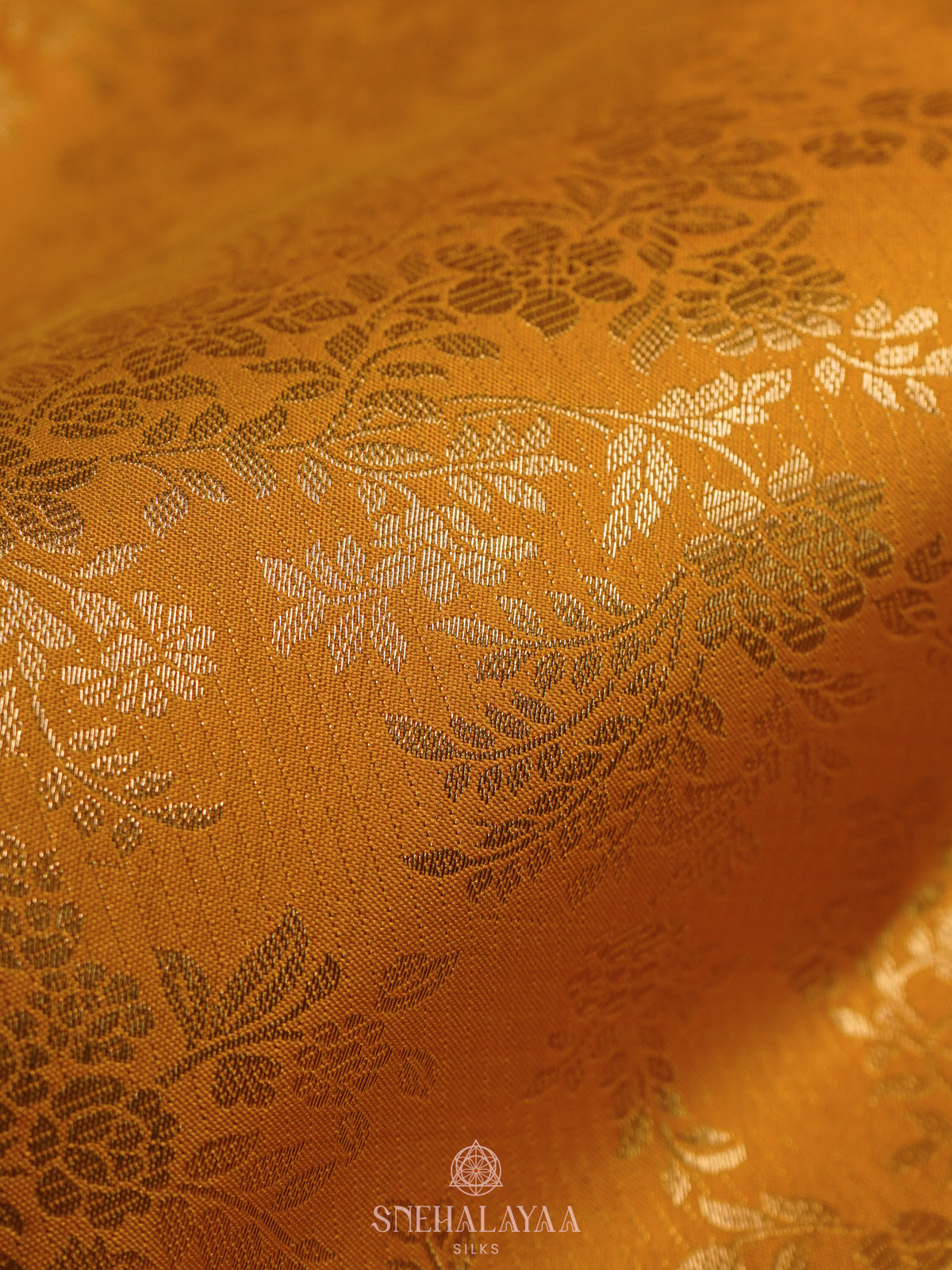 Mango Yellow Art Silk Saree