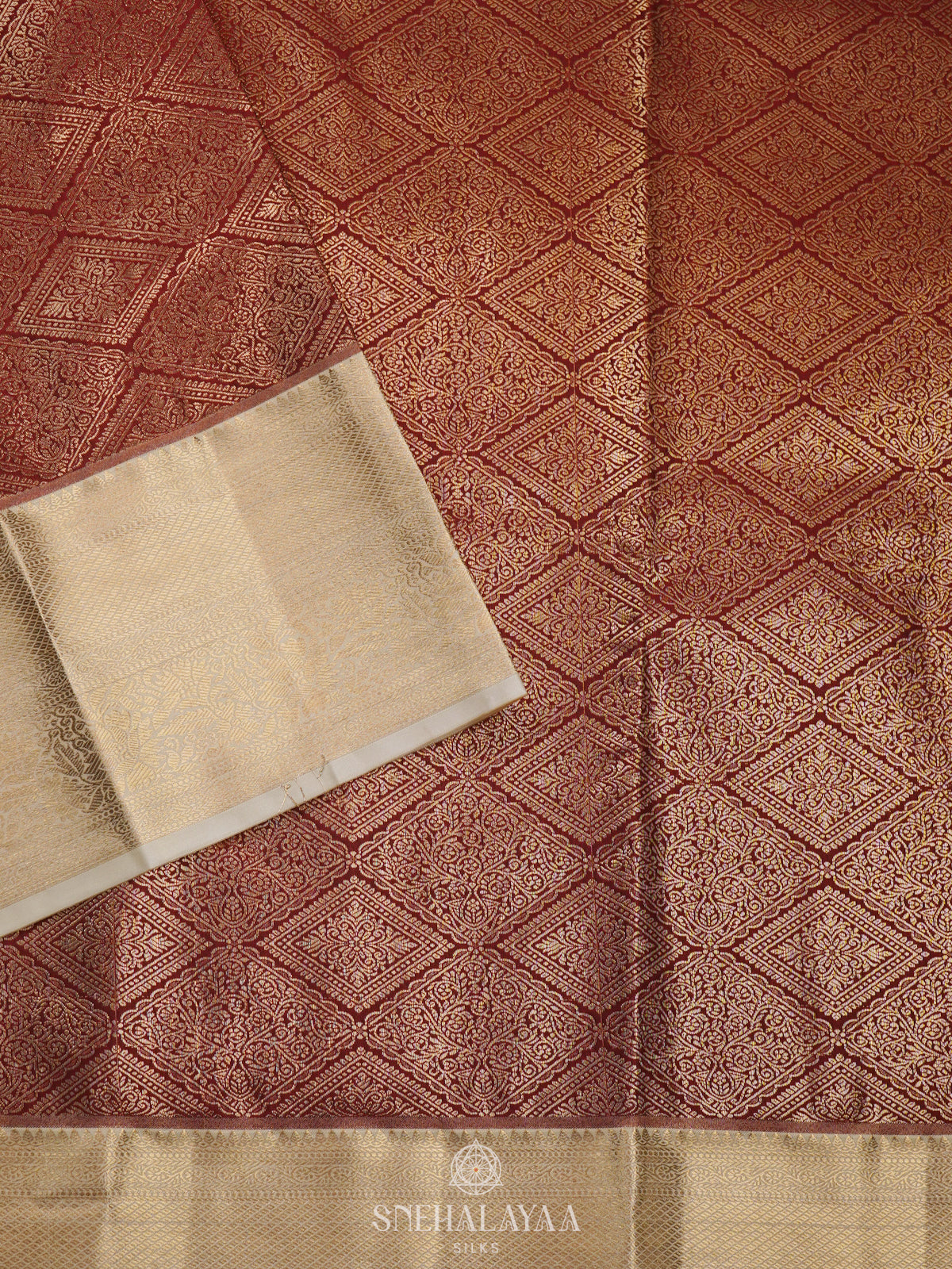 Brown Art Silk Saree