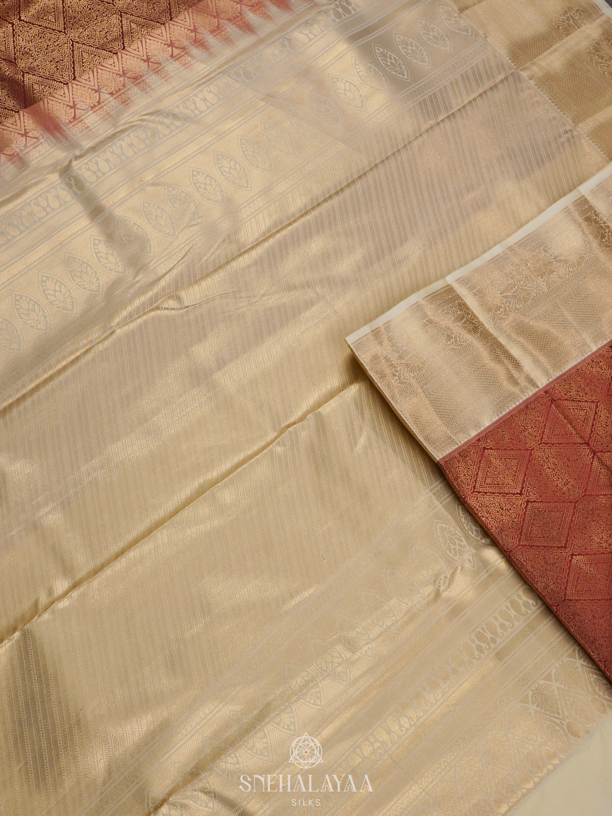 Brown Art Silk Saree