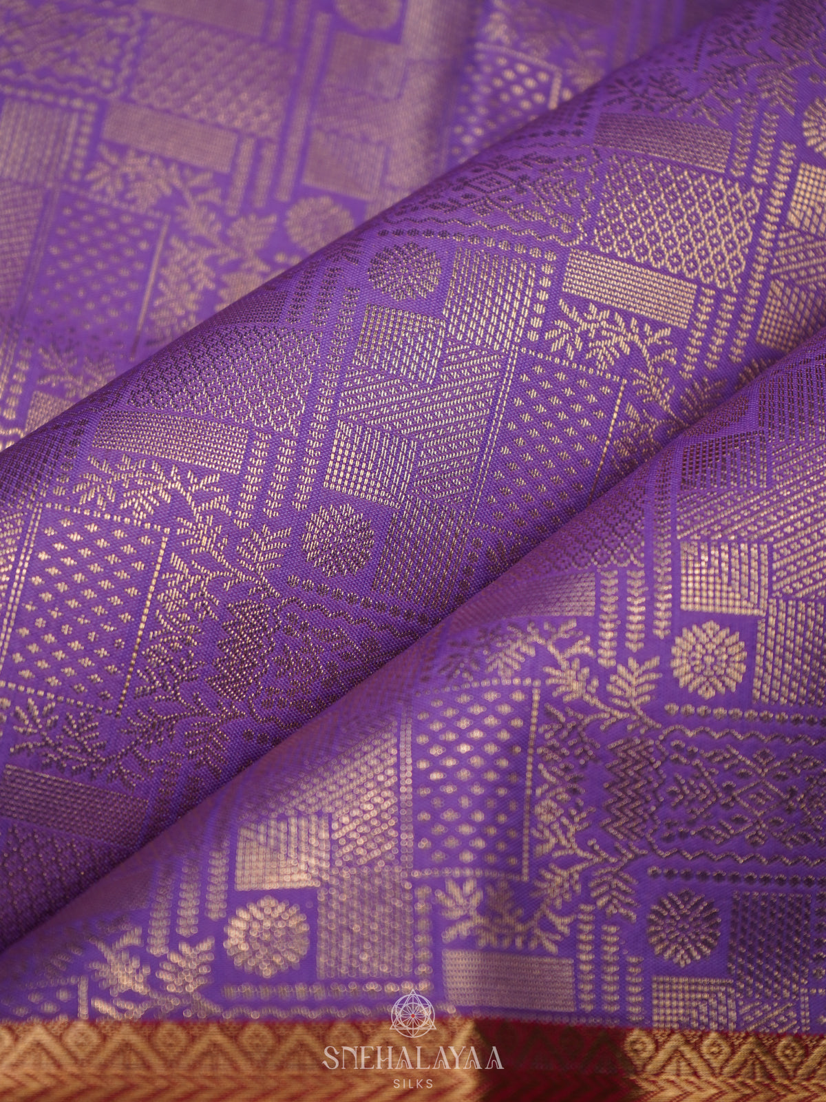 Lavender Art Silk Saree