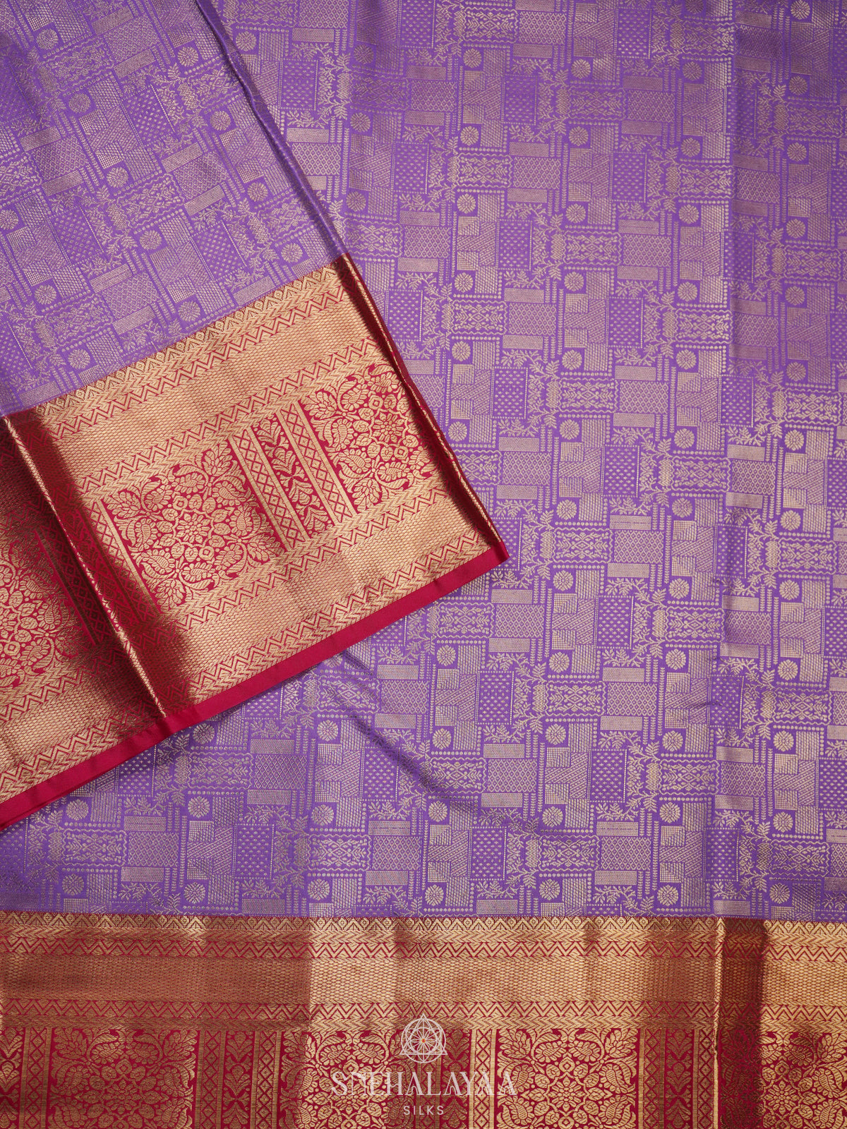 Lavender Art Silk Saree