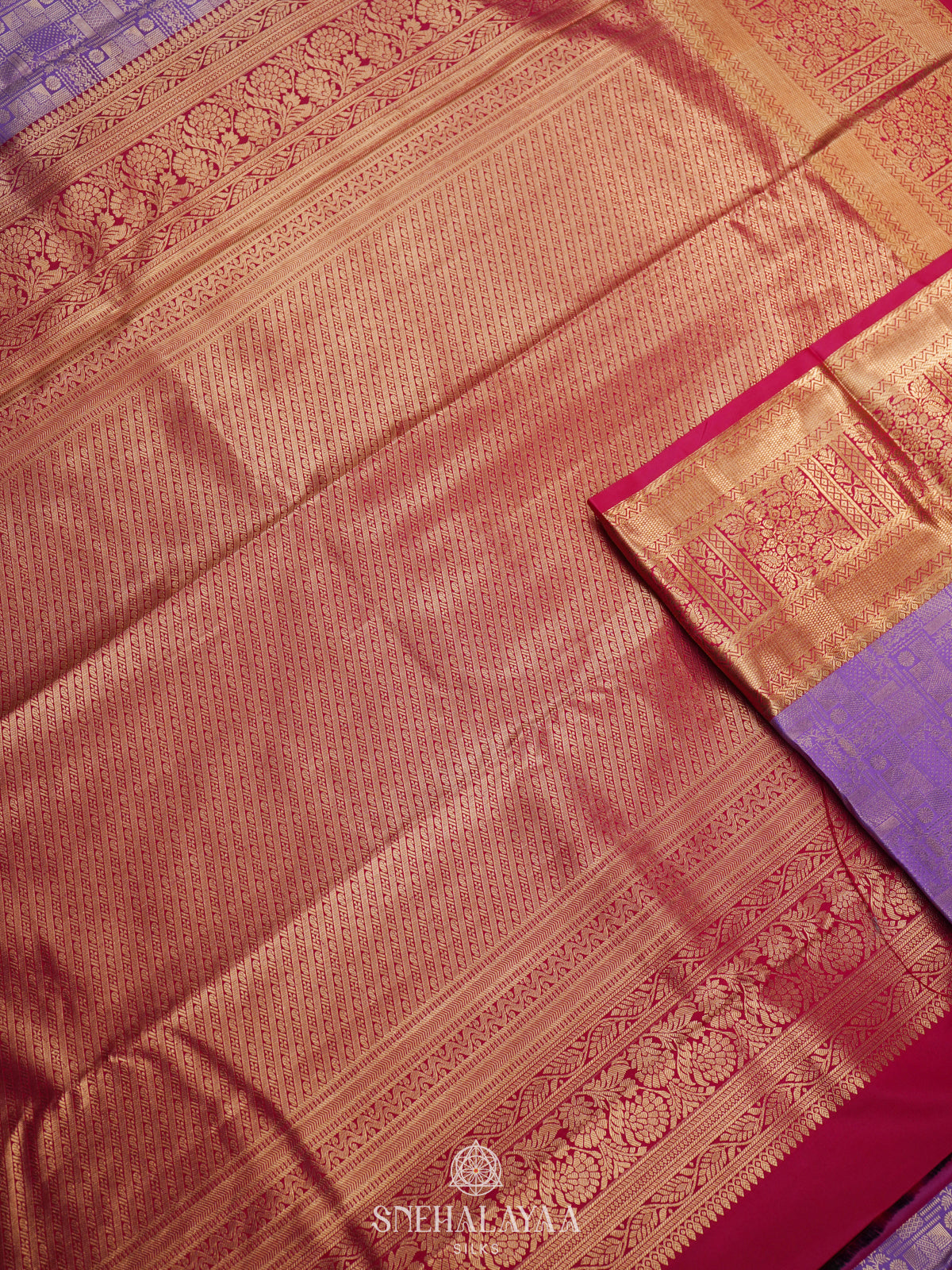 Lavender Art Silk Saree