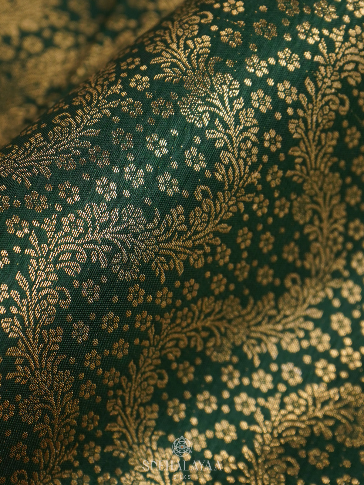 Forest Green Art Silk Saree