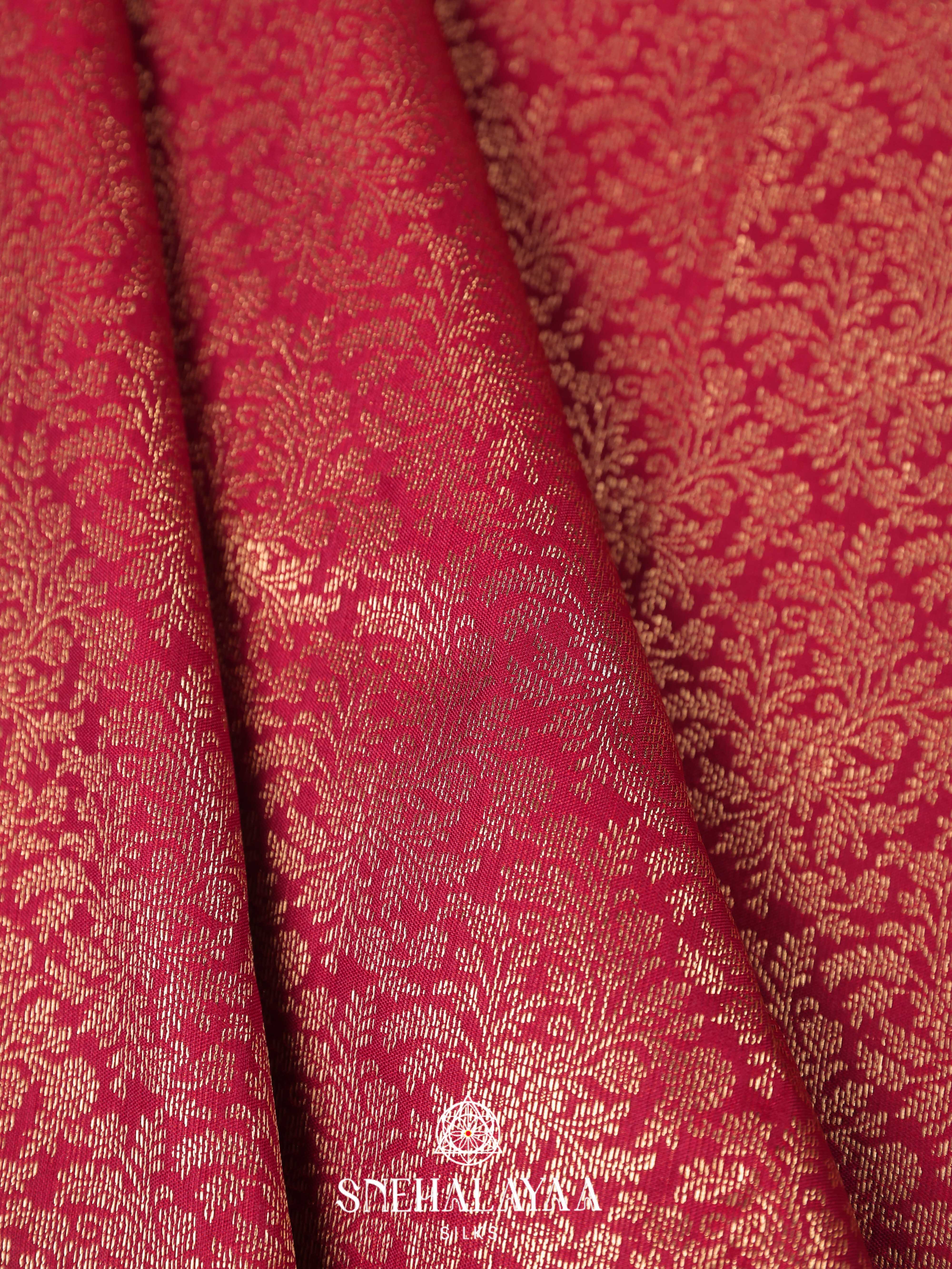Maroon Art Silk Saree