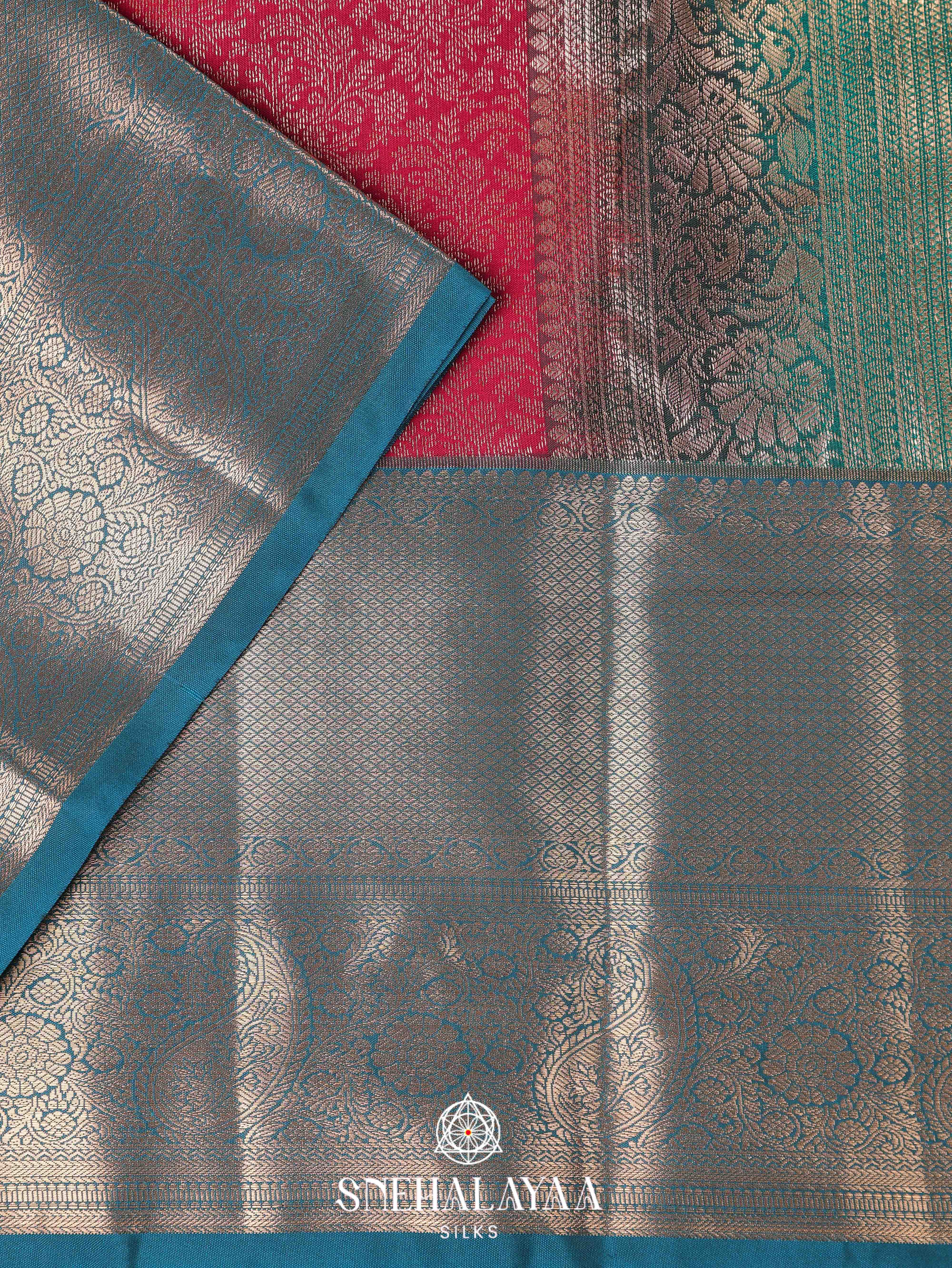 Maroon Art Silk Saree