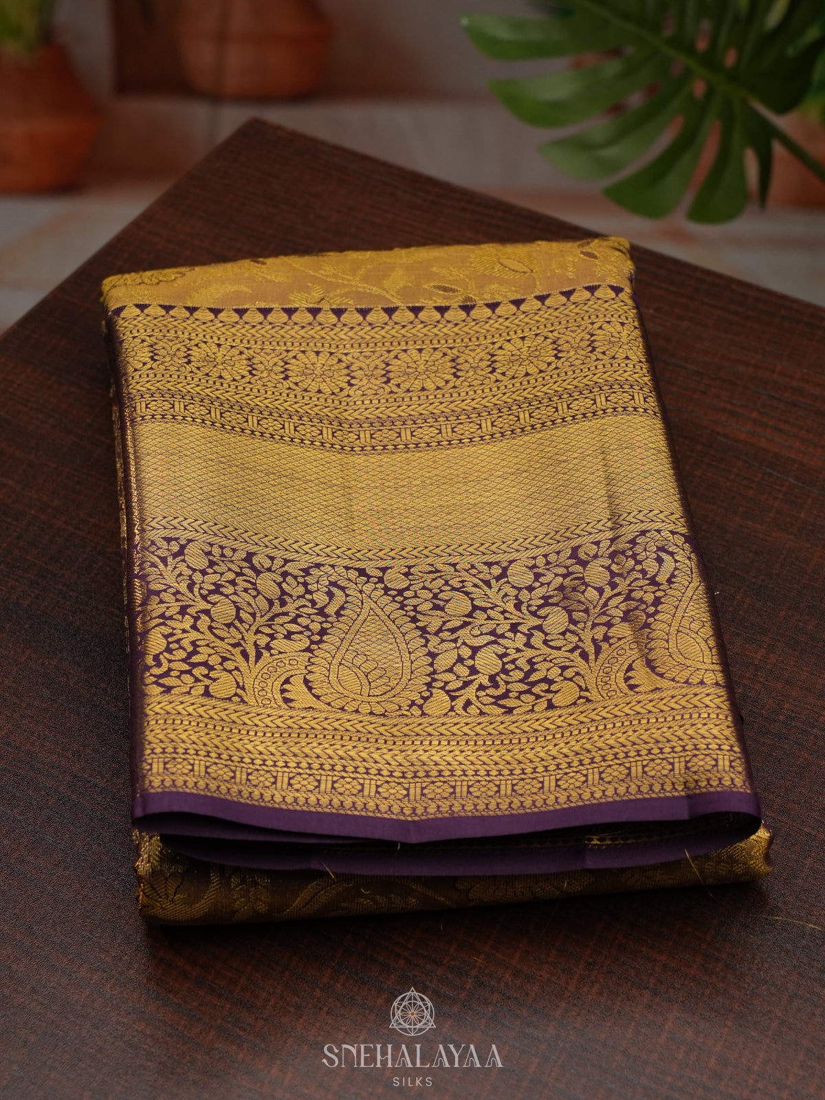 Purple Kanjivaram Silk Saree