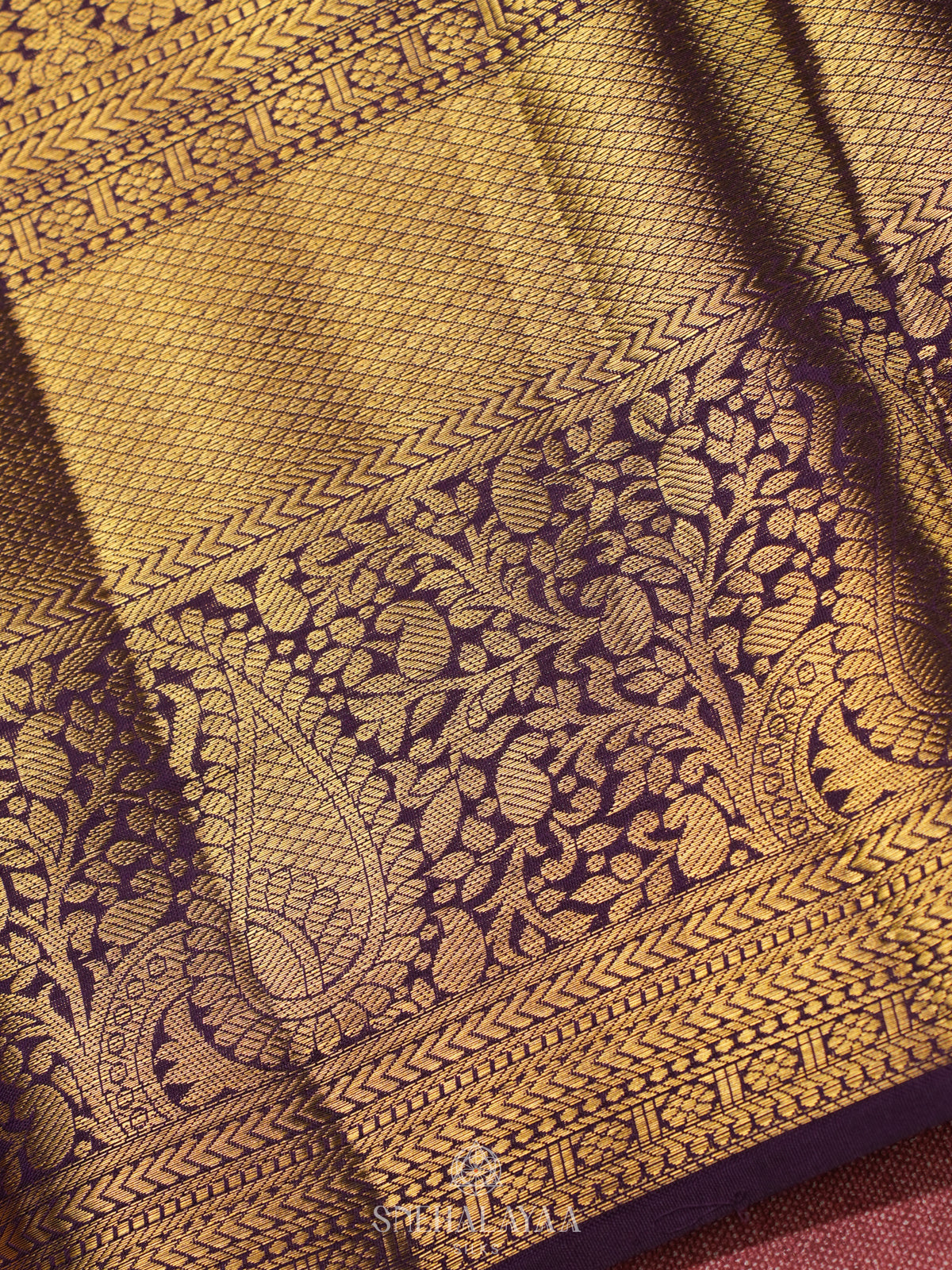 Purple Kanjivaram Silk Saree