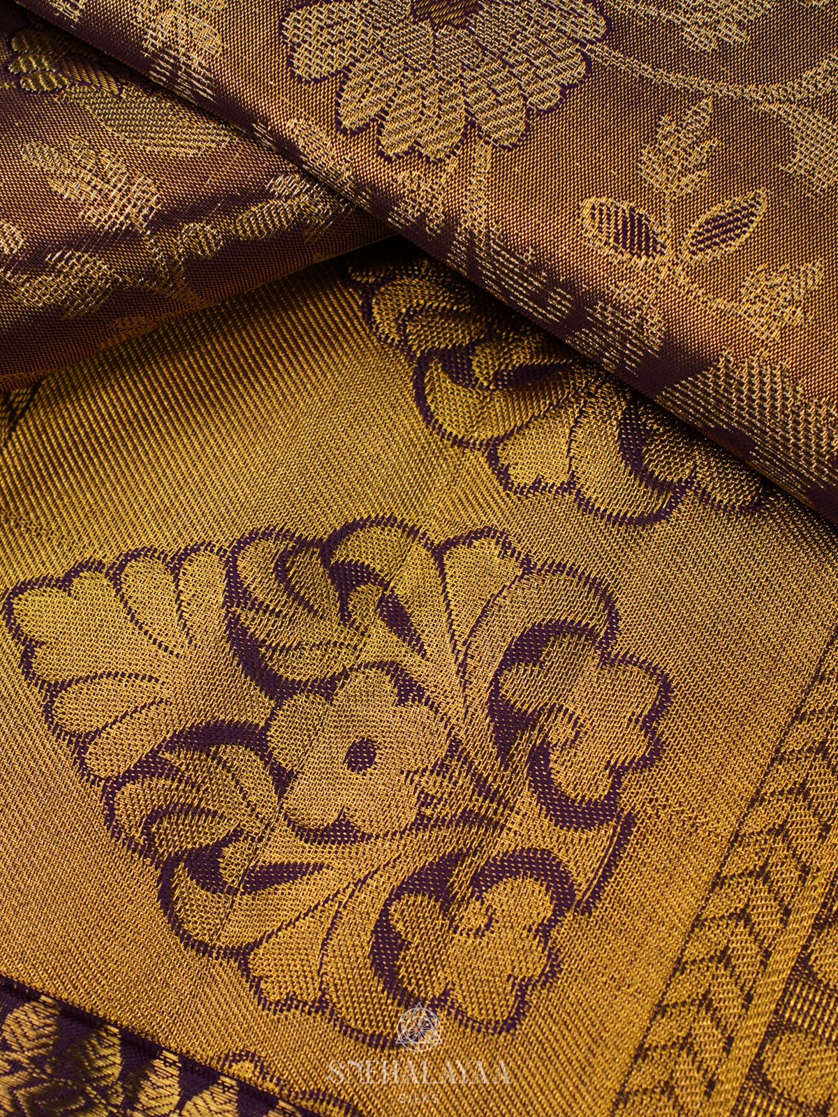 Purple Kanjivaram Silk Saree