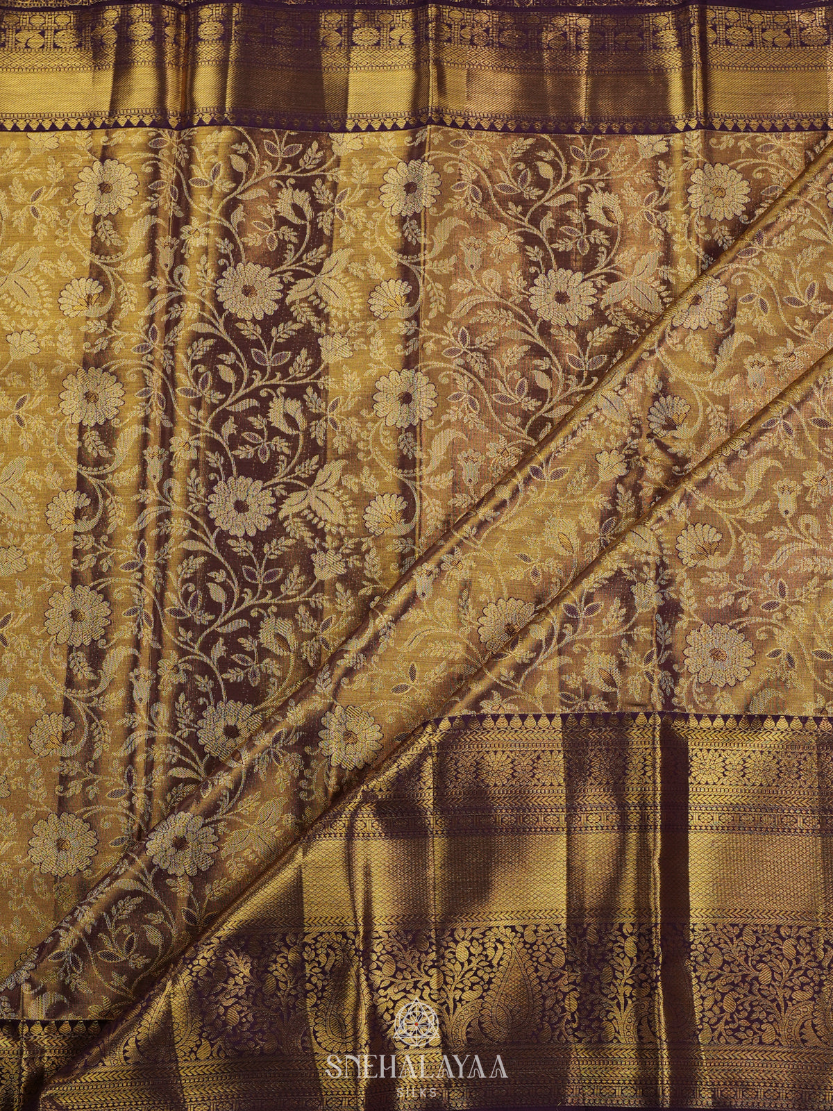 Purple Kanjivaram Silk Saree