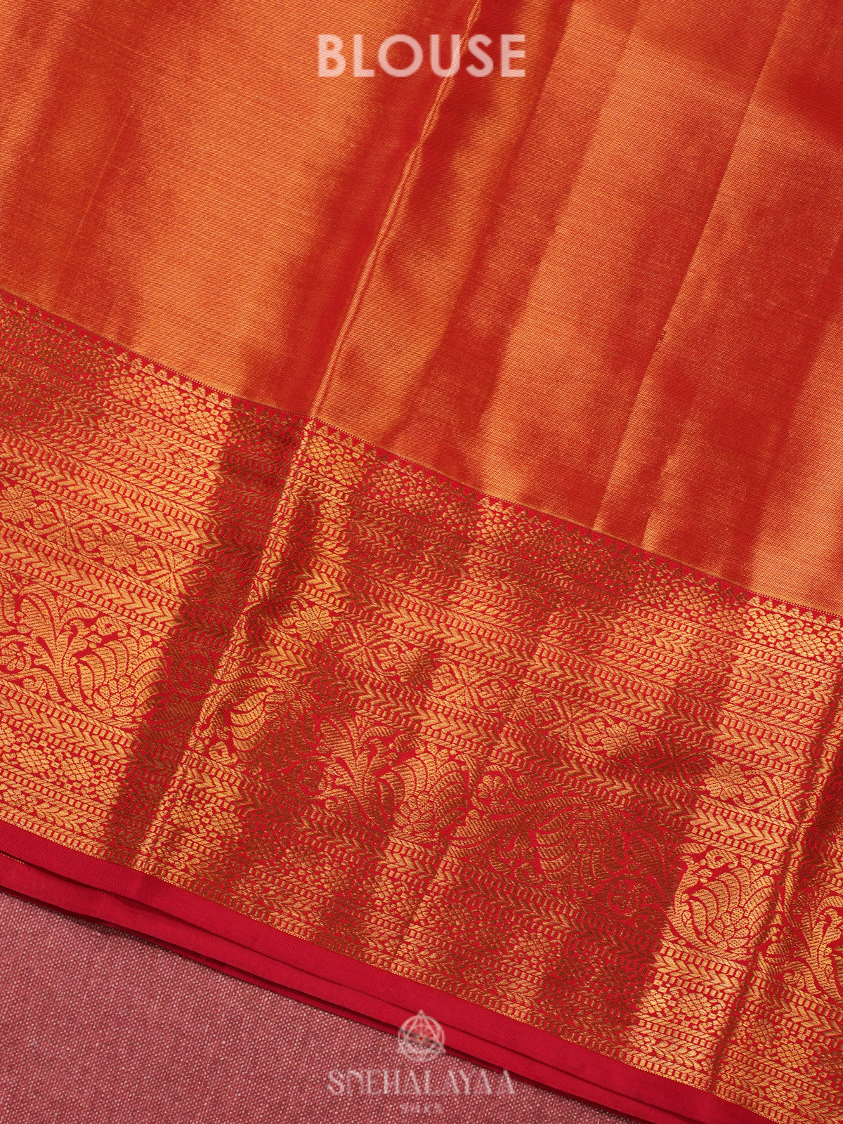 Orange Kanjivaram Silk Saree