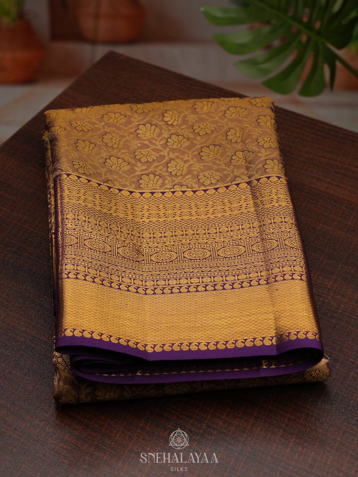 Purple Kanjivaram Silk Saree
