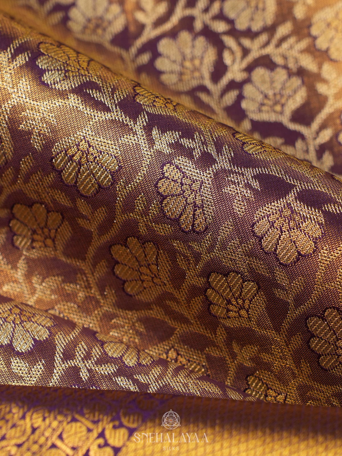 Purple Kanjivaram Silk Saree