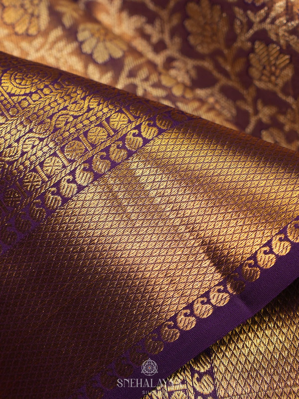 Purple Kanjivaram Silk Saree